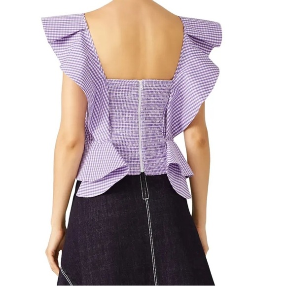 PETERSYN Lavender Gingham Plaid Purple Tate Top - Picture 3 of 11